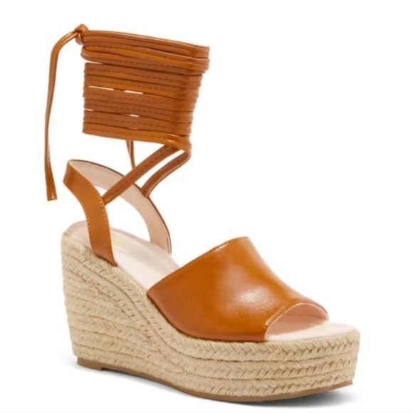 NY&Co WHITLEY WEDGE COGNAC ESPADRILLE - Picture 1 of 7